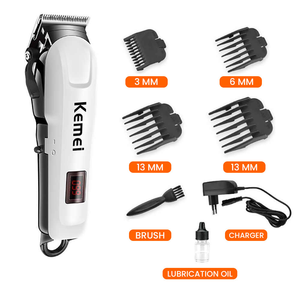 Kemei KM-809A – Electric Rechargeable Trimmer – Official Version – 6 Month Warranty – Free Delivery