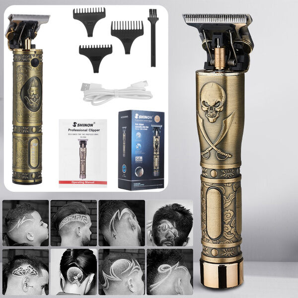 Shinon SH-2588 Electric Clipper Hair trimmer & shaver premium quality with gold color Aluminum metal built
