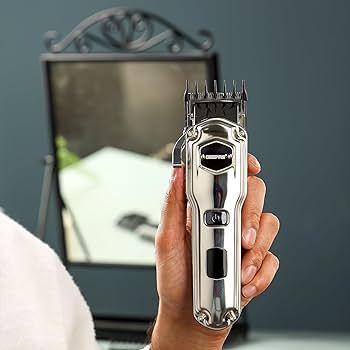 Geepas Rechargeable Hair and Beard Trimmer- GTR57510/ with High-Capacity, Detachable Blades